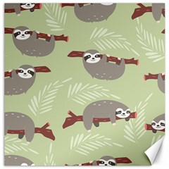 Sloths Pattern Design Canvas 16  X 16  by Vaneshart