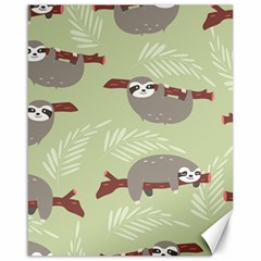 Sloths Pattern Design Canvas 16  X 20  by Vaneshart