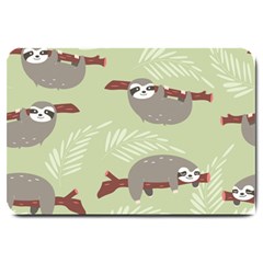 Sloths Pattern Design Large Doormat  by Vaneshart