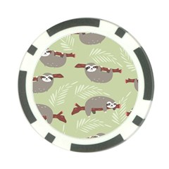 Sloths Pattern Design Poker Chip Card Guard by Vaneshart