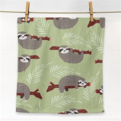 Sloths Pattern Design Face Towel by Vaneshart