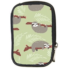 Sloths Pattern Design Compact Camera Leather Case by Vaneshart