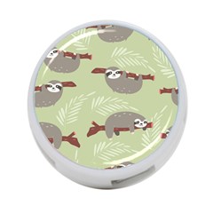 Sloths Pattern Design 4-port Usb Hub (two Sides) by Vaneshart