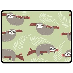 Sloths Pattern Design Fleece Blanket (large)  by Vaneshart