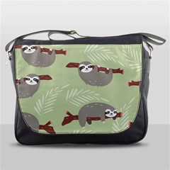 Sloths Pattern Design Messenger Bag by Vaneshart