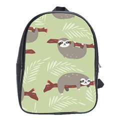 Sloths Pattern Design School Bag (xl) by Vaneshart