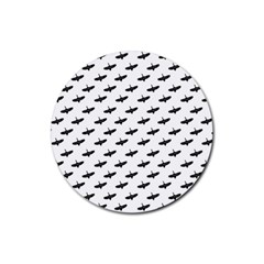 Freedom Concept Graphic Silhouette Pattern Rubber Coaster (round) 