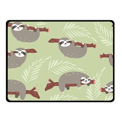 Sloths Pattern Design Double Sided Fleece Blanket (small)  by Vaneshart