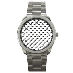 Freedom Concept Graphic Silhouette Pattern Sport Metal Watch by dflcprintsclothing