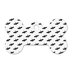 Freedom Concept Graphic Silhouette Pattern Dog Tag Bone (two Sides)