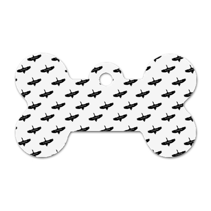 Freedom Concept Graphic Silhouette Pattern Dog Tag Bone (Two Sides)