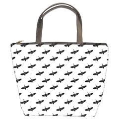 Freedom Concept Graphic Silhouette Pattern Bucket Bag by dflcprintsclothing