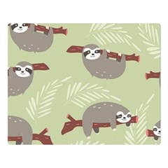 Sloths Pattern Design Double Sided Flano Blanket (large)  by Vaneshart