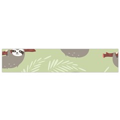 Sloths Pattern Design Small Flano Scarf