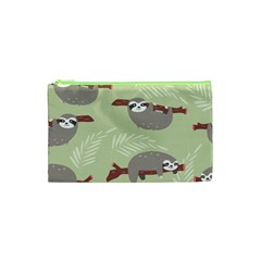 Sloths Pattern Design Cosmetic Bag (xs) by Vaneshart