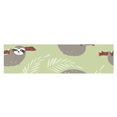 Sloths Pattern Design Satin Scarf (oblong) by Vaneshart