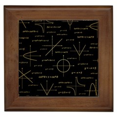 Abstract Math Pattern Framed Tile by Vaneshart