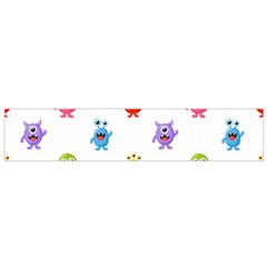 Seamless Pattern Cute Funny Monster Cartoon Isolated White Background Small Flano Scarf