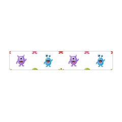 Seamless Pattern Cute Funny Monster Cartoon Isolated White Background Flano Scarf (mini)