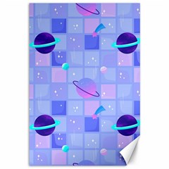 Seamless Pattern Pastel Galaxy Future Canvas 12  X 18  by Vaneshart