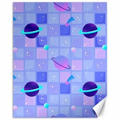 Seamless Pattern Pastel Galaxy Future Canvas 11  X 14  by Vaneshart