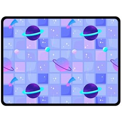 Seamless Pattern Pastel Galaxy Future Fleece Blanket (large)  by Vaneshart