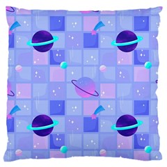 Seamless Pattern Pastel Galaxy Future Large Cushion Case (two Sides) by Vaneshart