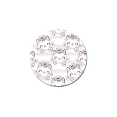 Cat With Bow Pattern Golf Ball Marker (10 Pack) by Vaneshart