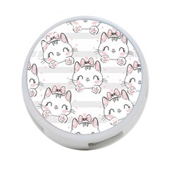 Cat With Bow Pattern 4-port Usb Hub (two Sides) by Vaneshart