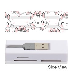 Cat With Bow Pattern Memory Card Reader (stick) by Vaneshart