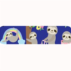 Hand Drawn Cute Sloth Pattern Background Large Bar Mats by Vaneshart