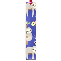 Hand Drawn Cute Sloth Pattern Background Large Book Marks by Vaneshart