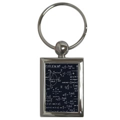 Mathematical Seamless Pattern With Geometric Shapes Formulas Key Chain (rectangle) by Vaneshart