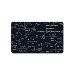 Mathematical Seamless Pattern With Geometric Shapes Formulas Magnet (Name Card) Front