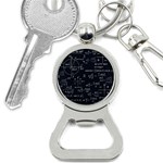 Mathematical Seamless Pattern With Geometric Shapes Formulas Bottle Opener Key Chain Front