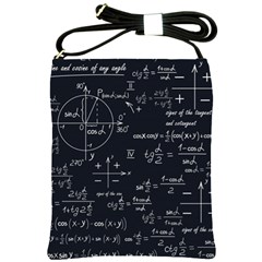 Mathematical Seamless Pattern With Geometric Shapes Formulas Shoulder Sling Bag by Vaneshart