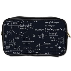 Mathematical Seamless Pattern With Geometric Shapes Formulas Toiletries Bag (one Side) by Vaneshart