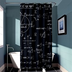 Mathematical Seamless Pattern With Geometric Shapes Formulas Shower Curtain 36  X 72  (stall)  by Vaneshart