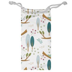 Pattern Sloth Woodland Jewelry Bag by Vaneshart