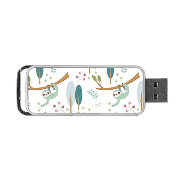 Pattern Sloth Woodland Portable USB Flash (One Side)