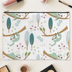 Pattern Sloth Woodland Cosmetic Bag (xxxl) by Vaneshart