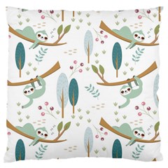 Pattern Sloth Woodland Standard Flano Cushion Case (two Sides) by Vaneshart