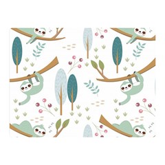 Pattern Sloth Woodland Double Sided Flano Blanket (mini)  by Vaneshart