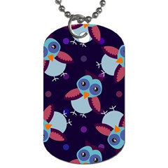 Owl Pattern Background Dog Tag (two Sides) by Vaneshart