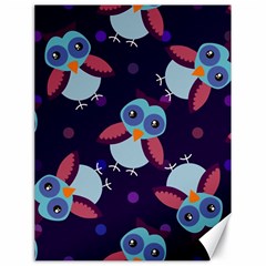 Owl Pattern Background Canvas 18  X 24  by Vaneshart