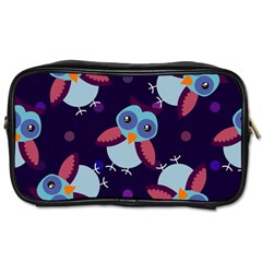 Owl Pattern Background Toiletries Bag (two Sides) by Vaneshart