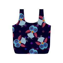 Owl Pattern Background Full Print Recycle Bag (s) by Vaneshart