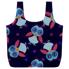 Owl Pattern Background Full Print Recycle Bag (xxxl)