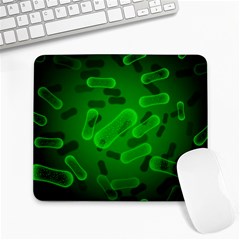 Green Rod Shaped Bacteria Large Mousepads by Vaneshart