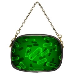 Green Rod Shaped Bacteria Chain Purse (two Sides) by Vaneshart